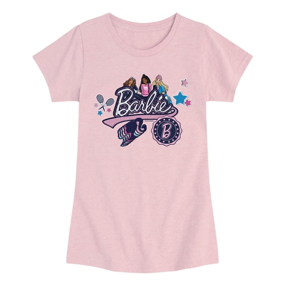 Barbie - Patches - Youth Girls Fitted Short Sleeve T-Shirt