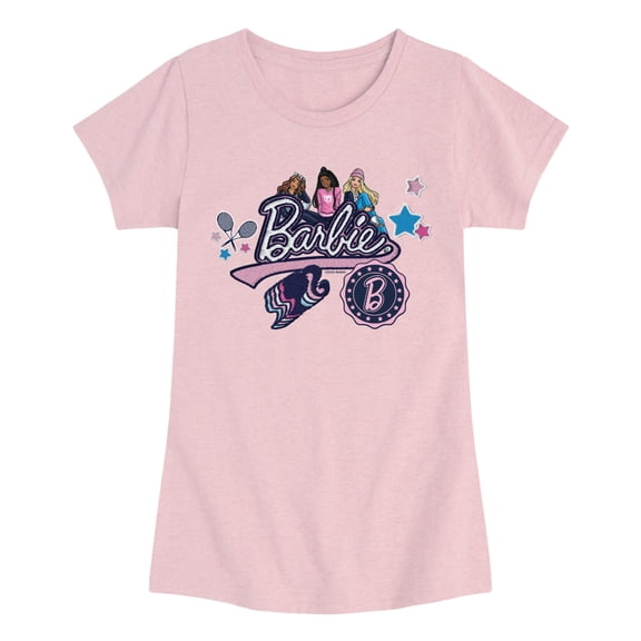 Barbie - Patches - Youth Girls Fitted Short Sleeve T-Shirt