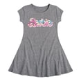 thumbnail image 1 of Barbie - Pattern Colorful - Toddler And Youth Girls Fit And Flare Dress, 1 of 1