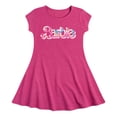 thumbnail image 1 of Barbie - Pattern Colorful - Toddler And Youth Girls Fit And Flare Dress, 1 of 1
