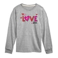 thumbnail image 1 of Barbie - Patterned Love - Toddler And Youth Long Sleeve Graphic T-Shirt, 1 of 5