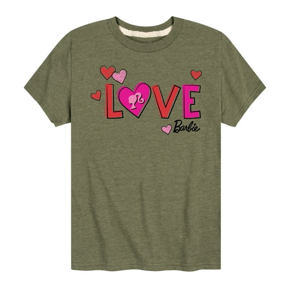 Barbie - Patterned Love - Toddler And Youth Short Sleeve Graphic T-Shirt
