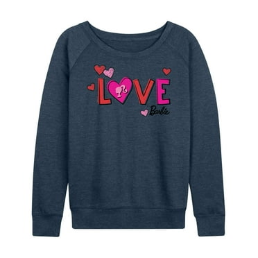 Barbie - Patterned Love - Women's Lightweight French Terry Long Sleeve Shirt