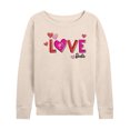 thumbnail image 1 of Barbie - Patterned Love - Women's Lightweight French Terry Long Sleeve Shirt, 1 of 5