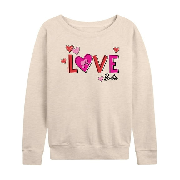 Barbie - Patterned Love - Women's Lightweight French Terry Long Sleeve Shirt