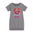 thumbnail image 1 of Barbie - Peace Love Barbie - Toddler And Youth Girls Fleece Dress, 1 of 1