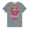 thumbnail image 1 of Barbie - Peace Love Barbie - Toddler And Youth Short Sleeve Graphic T-Shirt, 1 of 5