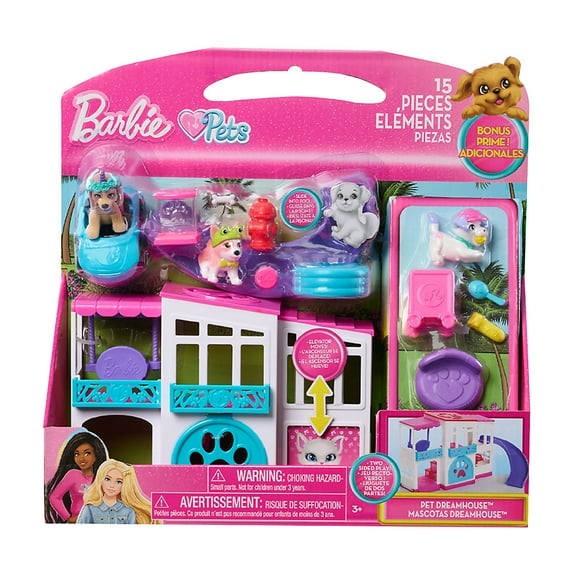 Barbie Pets Dreamhouse Playset (15 Pieces!)