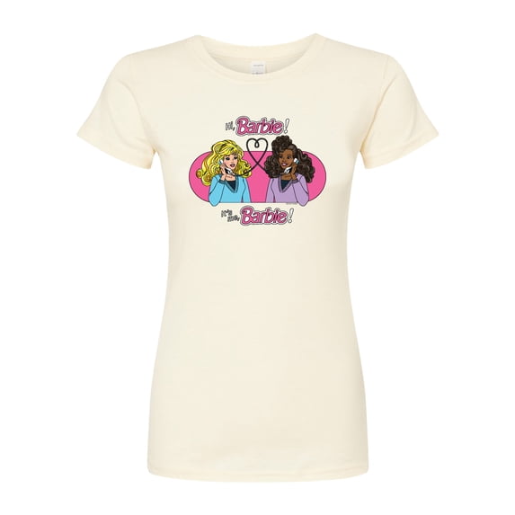 Barbie - Phone Call - Juniors Fitted Graphic T-Shirt