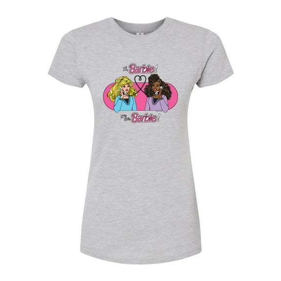 Barbie - Phone Call - Juniors Fitted Graphic T-Shirt