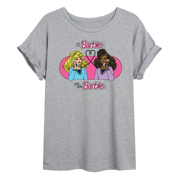 Barbie - Phone Call - Juniors Oversized Graphic T-Shirt
