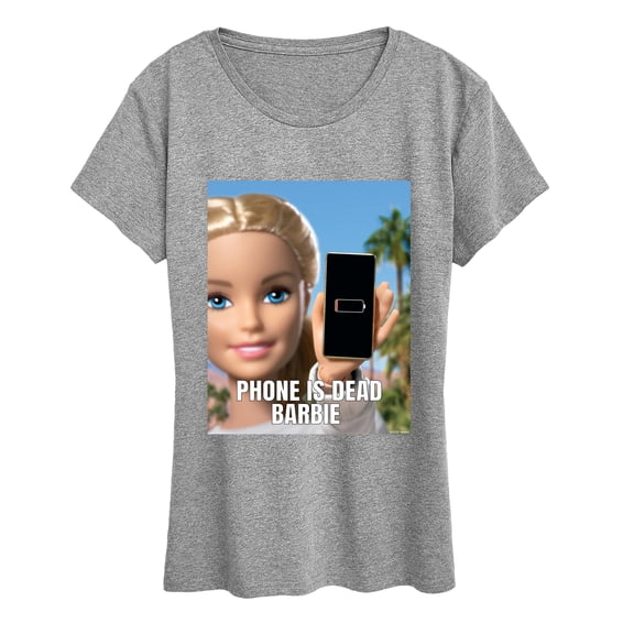 Barbie - Phone Is Dead Meme Women's Short Sleeve Graphic T-Shirt