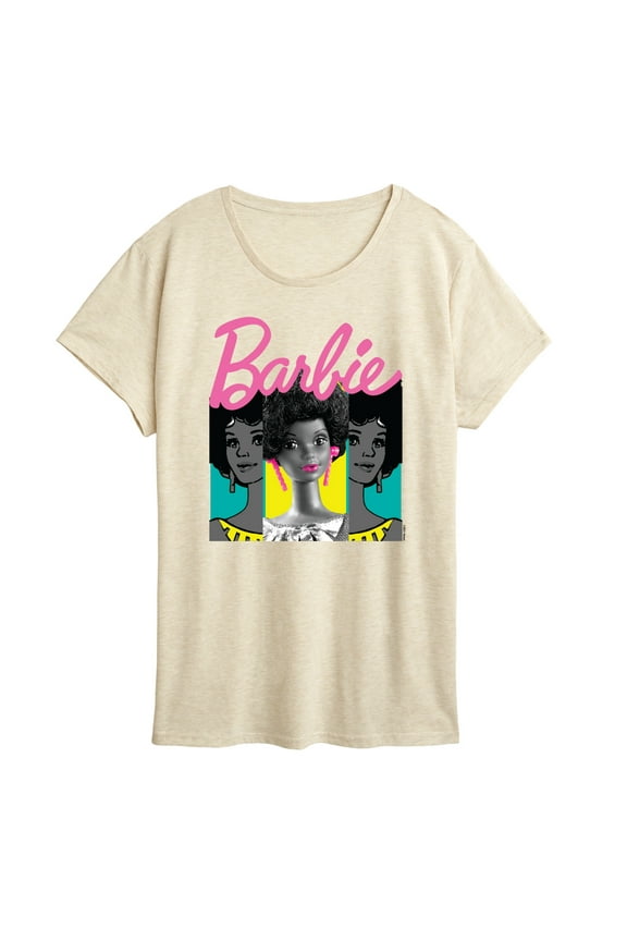 - Photo Retro Black Barbie - Women's Short Sleeve Graphic T-Shirt