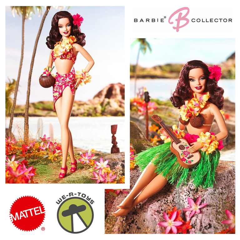 Limited Edition Mattel Hula Honey Barbie Doll, Pin-Up Girls 