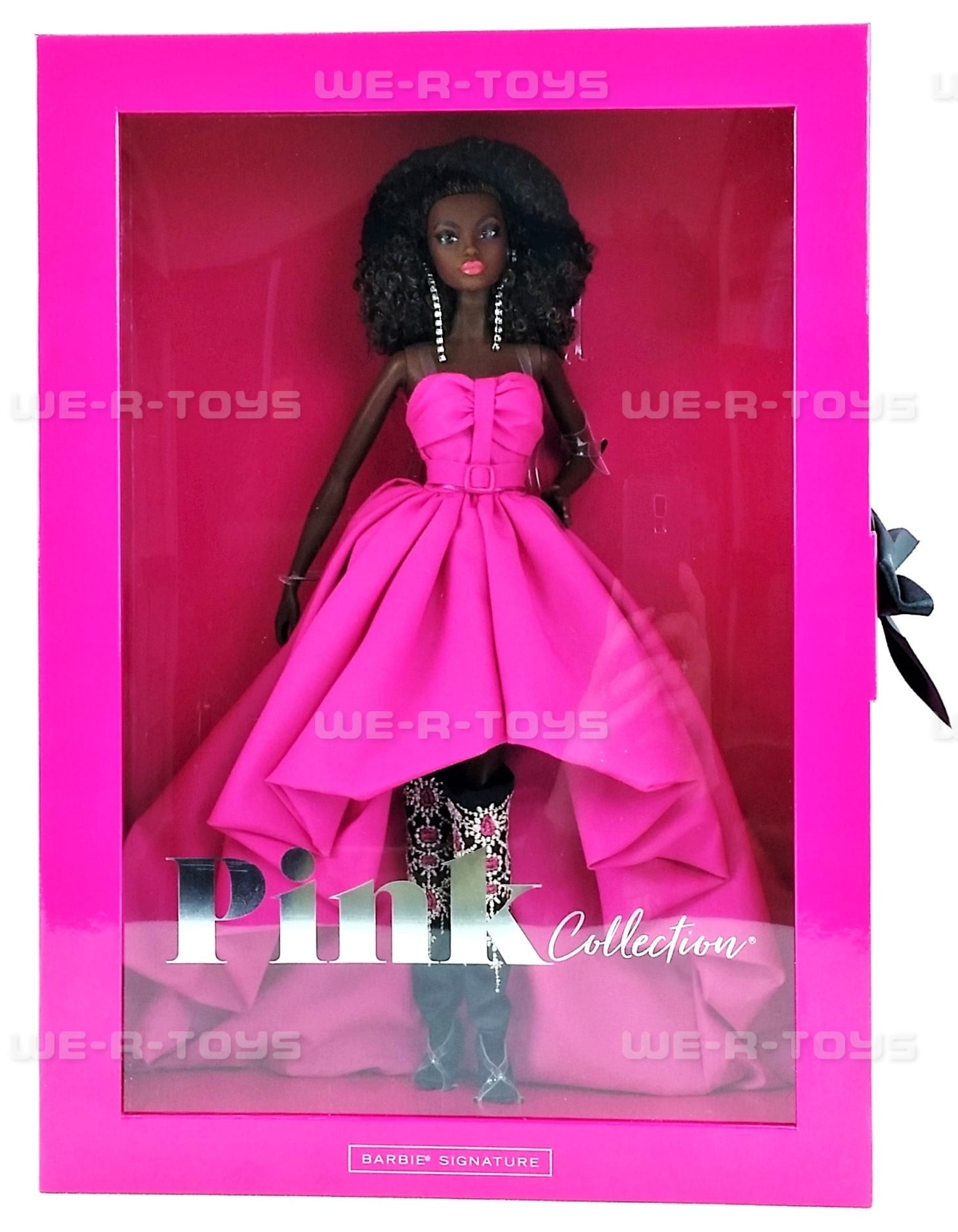 Barbie Pink Collection African American Doll in Long Fuchsia Dress