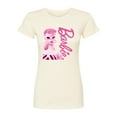 thumbnail image 1 of Barbie - Pink Doll Closeup - Juniors Fitted Graphic T-Shirt, 1 of 5