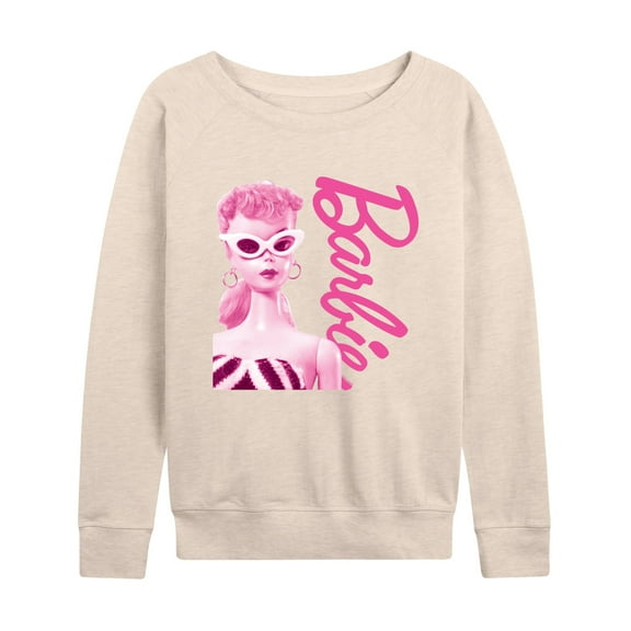 Barbie - Pink Doll Closeup - Women's Lightweight French Terry Long Sleeve Shirt