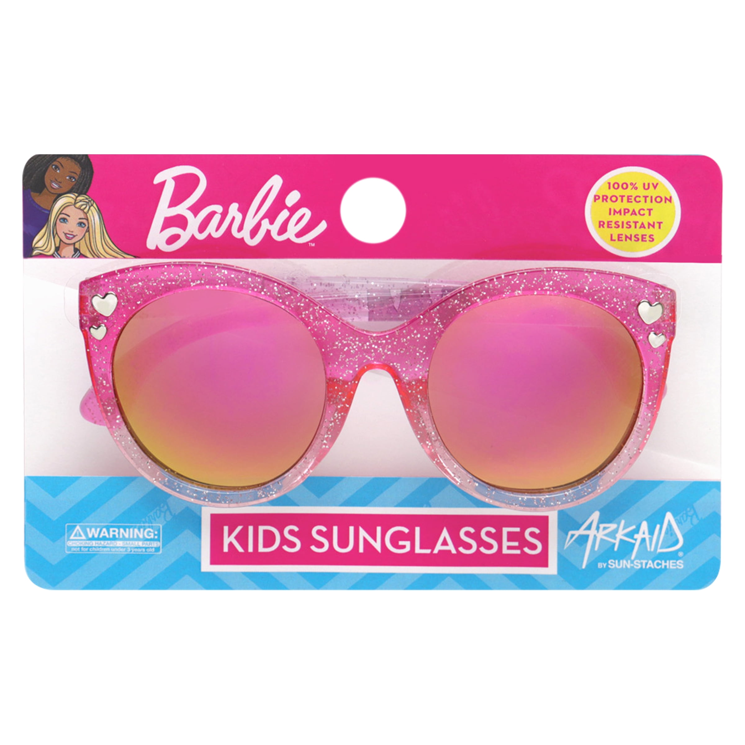 Barbie Pink mirror lens sunglasses cateye retro fits over prescription glasses Sunglasses BARBIE Pink Princess Metal Cat Eye Oversized  main image 3