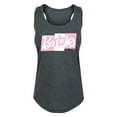 thumbnail image 1 of Barbie - Pink and White Block Mixed Font Logo - Women's Racerback Tank Top, 1 of 5