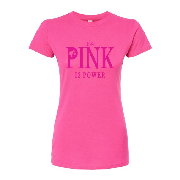 Barbie - Pink is Power - Juniors Fitted Graphic T-Shirt