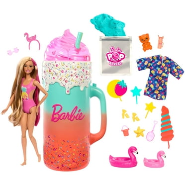 Barbie Pop Reveal Rise & Surprise Gift Set with Scented Doll, Squishy Scented Pet & More