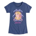 thumbnail image 1 of Barbie - Portrait Floral Bow - Youth Girls Short Sleeve T-Shirt, 1 of 4
