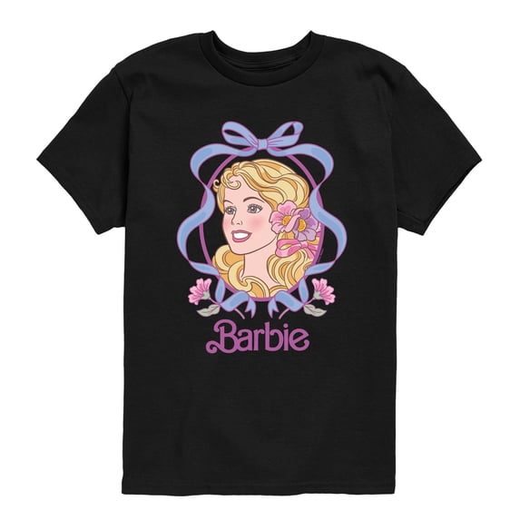 Barbie - Portrait Floral Bow - Youth Boys Short Sleeve Graphic T-Shirt