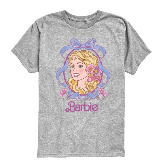 Barbie - Portrait Floral Bow - Youth Boys Short Sleeve Graphic T-Shirt