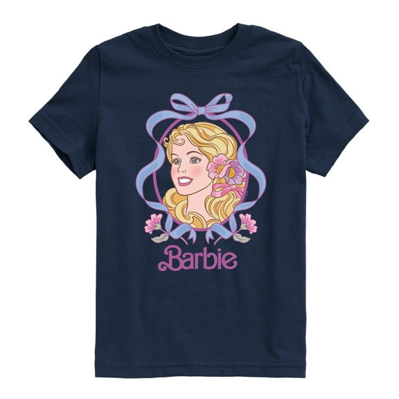 Barbie - Portrait Floral Bow - Youth Boys Short Sleeve Graphic T-Shirt
