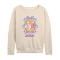 thumbnail image 1 of Barbie - Portrait Floral Coquette Bow - Women's French Terry Long Sleeve Shirt, 1 of 4