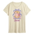 thumbnail image 1 of Barbie - Portrait Floral Coquette Bow - Women's Short Sleeve Graphic T - Shirt, 1 of 4