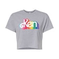 thumbnail image 1 of Barbie Pride - Ken Logo - Juniors Cropped Cotton Blend T-Shirt, 1 of 5