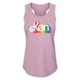 thumbnail image 1 of Barbie Pride - Ken Logo - Women's Racerback Tank Top, 1 of 5