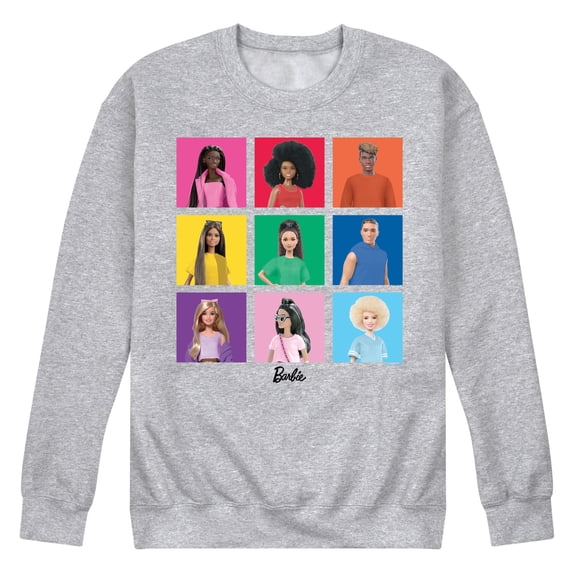 Barbie Pride - Pride Squares - Men's Crew Neck Fleece Pullover