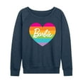 thumbnail image 1 of Barbie - Pride Rainbow Heart - Women's Lightweight French Terry Long Sleeve Shirt, 1 of 5