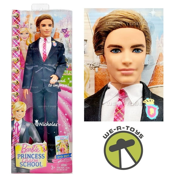 Barbie Princess Charm School Prince Nicholas Doll 2010 Mattel V6828