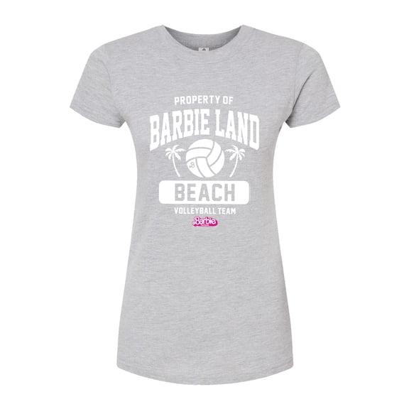 Barbie - Property of Barbie Land Beach Volleyball - Juniors Fitted Graphic T-Shirt