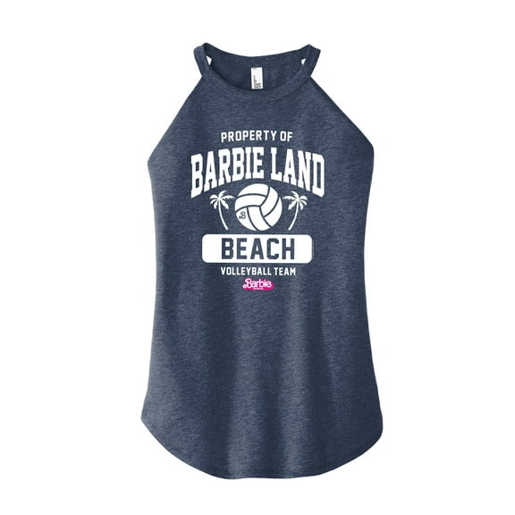 Barbie - Property of Barbie Land Beach Volleyball - Juniors High Neck Tank Top