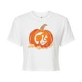 thumbnail image 1 of Barbie - Pumpkin Logo - Juniors Cropped Cotton Blend T-Shirt, 1 of 5