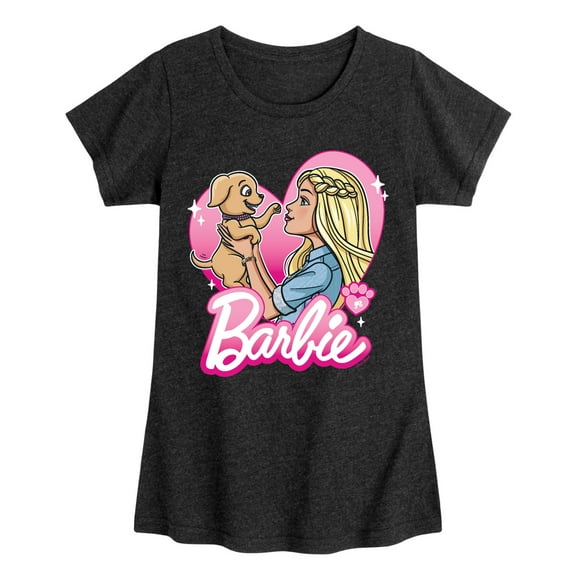 Barbie - Puppy - Toddler And Youth Girls Fitted Short Sleeve Graphic T-Shirt