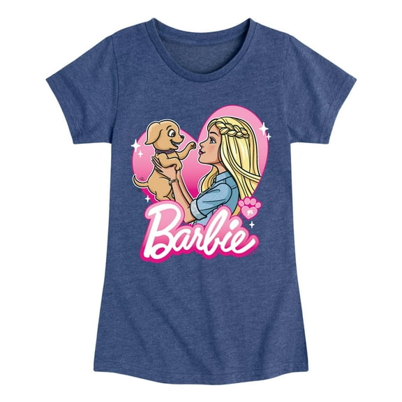 Barbie - Puppy - Toddler And Youth Girls Fitted Short Sleeve Graphic T-Shirt