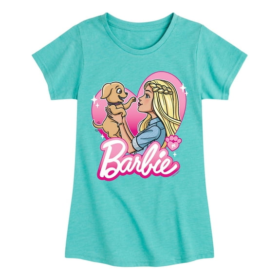 Barbie - Puppy - Toddler And Youth Girls Fitted Short Sleeve Graphic T-Shirt