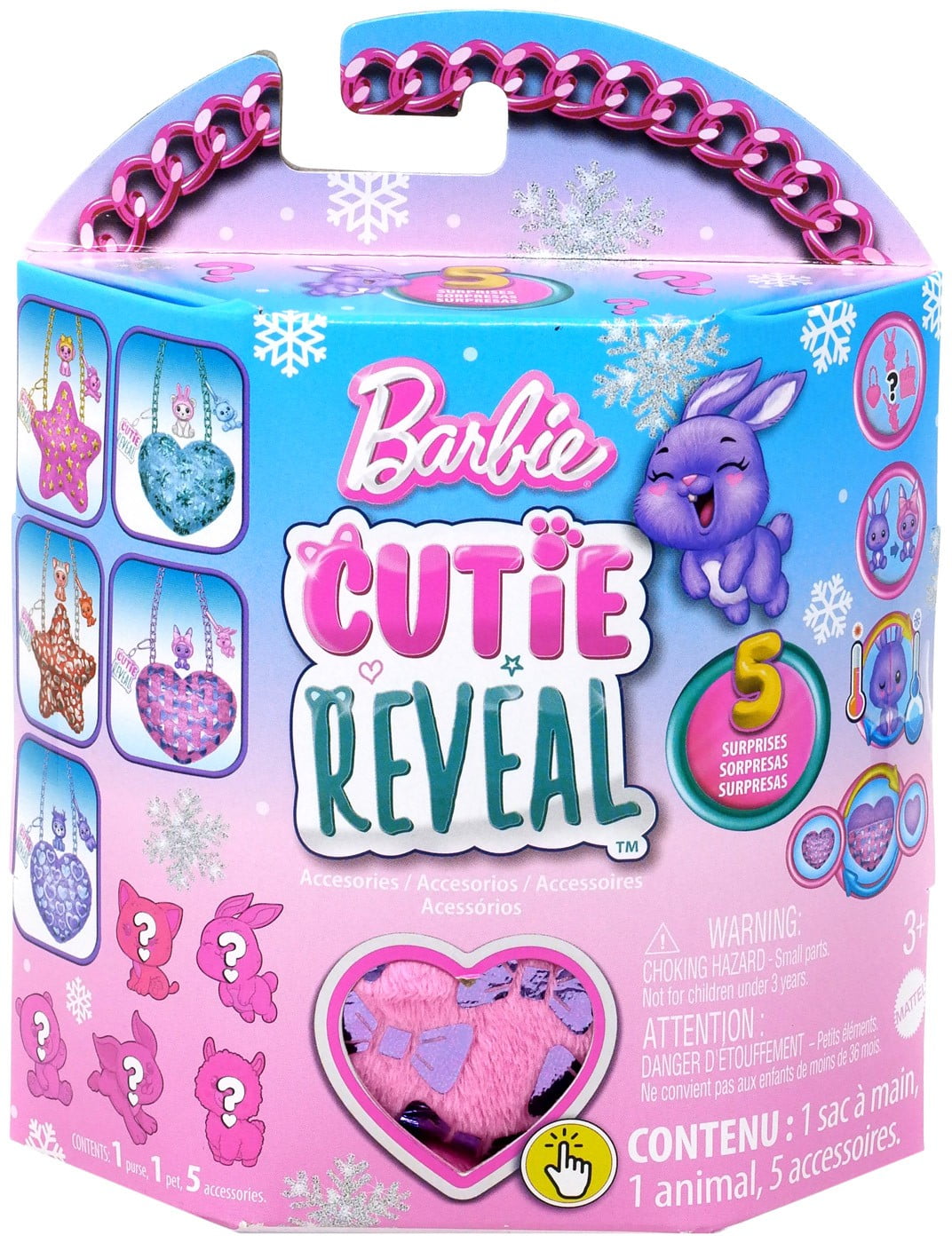 Barbie Purse Pink Heart with Bows