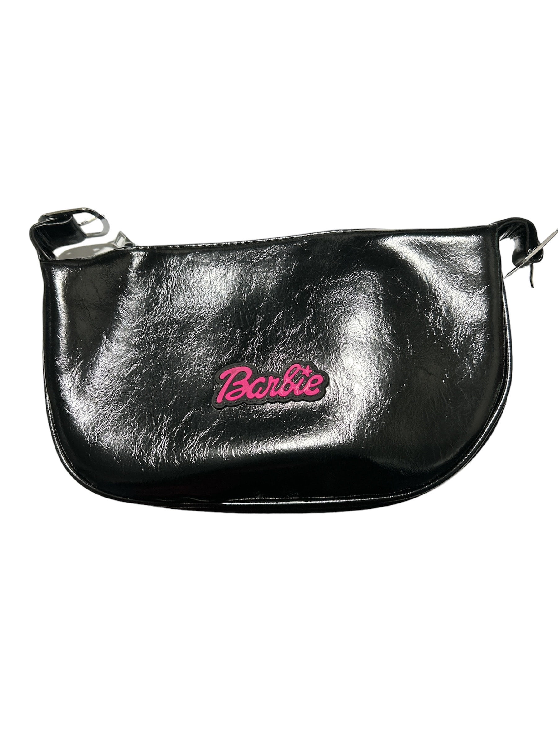Barbie Purse w/Detachable Strap - Faux Leather - Zipper Closure - *BLACK*