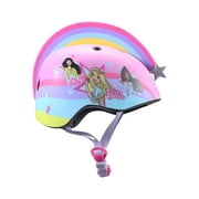 Barbie Rainbow Mohawk Kids Bike Helmet, 3D Helmet for Kids Ages 5+
