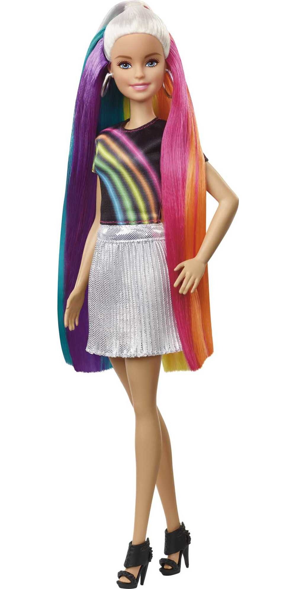 Barbie Rainbow Sparkle Hair Doll, Blonde, with Accessories - image 1 of 7
