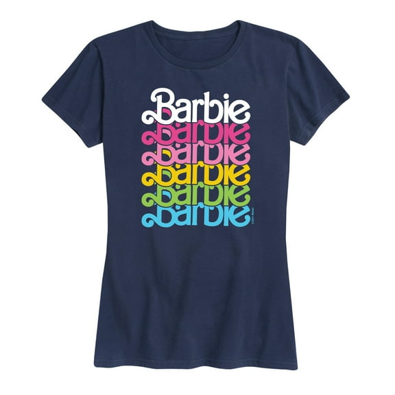 Barbie - Rainbow Stacked Logo - Women's Short Sleeve Graphic T-Shirt