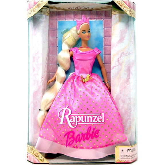 Barbie Rapunzel Fashion Doll with Pink Gown, 14" x 10" x 4"