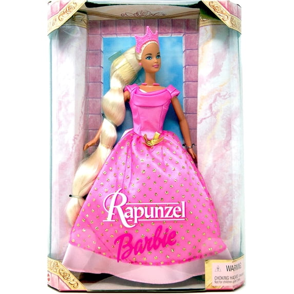 Barbie Rapunzel Fashion Doll with Pink Gown, 14" x 10" x 4"