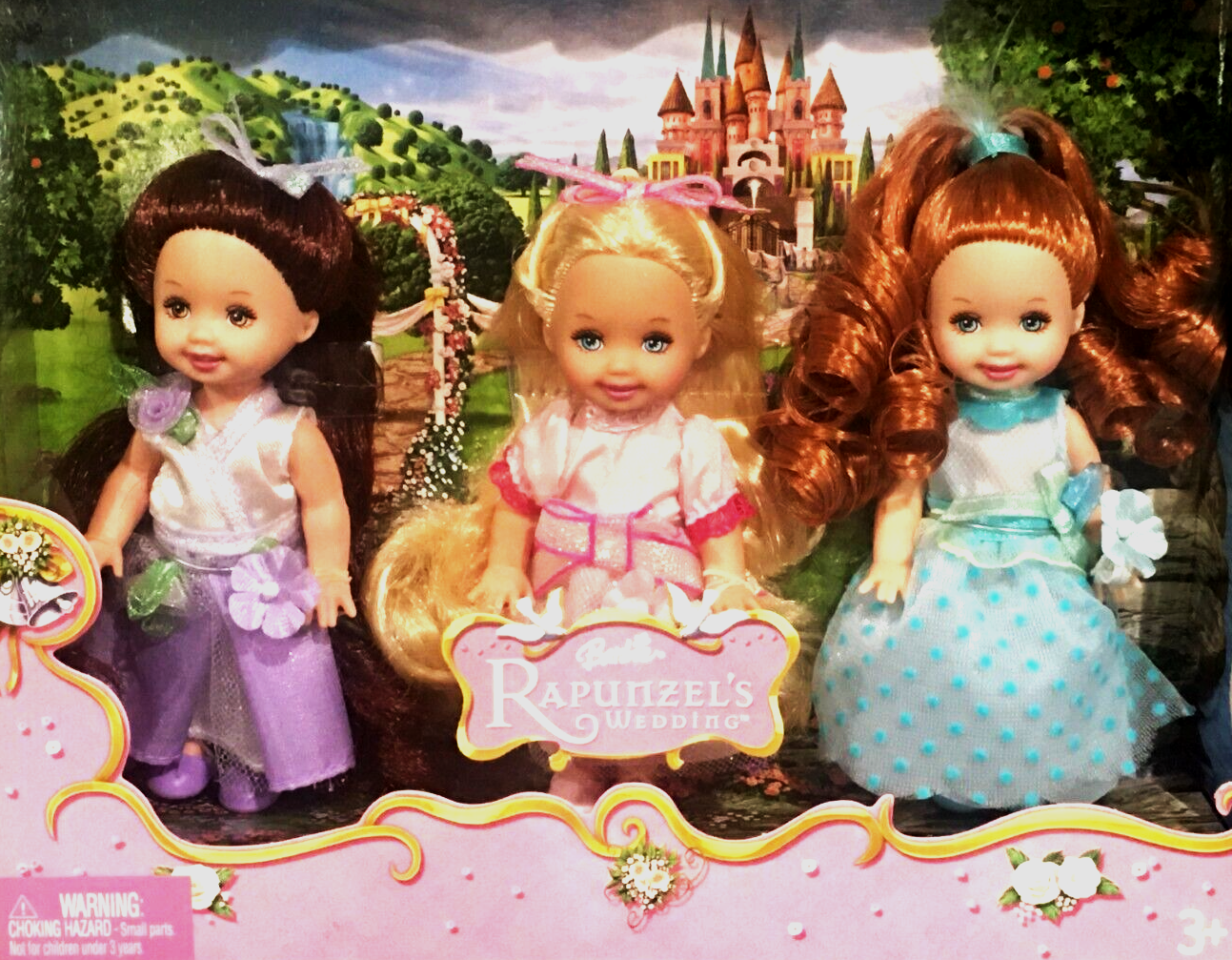 Barbie Rapunzel's Wedding Kelly Flower Girls Doll Set 2005 Mattel J9003